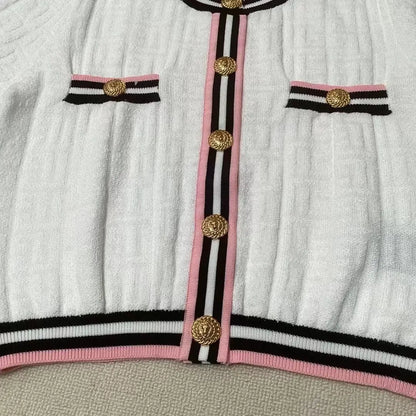 609 2024 Women'S Two Pieces Sets Dress Crew Neck Flora Print Short Skirt Empire Short Sleeve Womens Clothes Jiashun