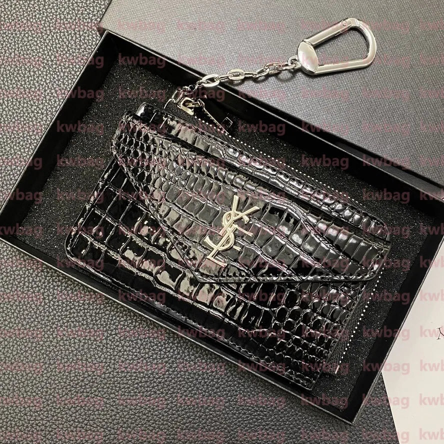 Fashion Flowers Designer Zipper Wallets Luxurys Men Women Leather Bags High Quality Classic Letters Coin Purse Original Box Plaid Card Holder Holders