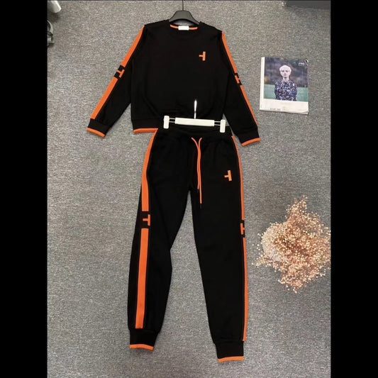Designer Sports Suit, round Neck Casual Sweatshirt, Trousers, Fashion Brand Versatile Pullover Two-Piece Set for Men and Women
