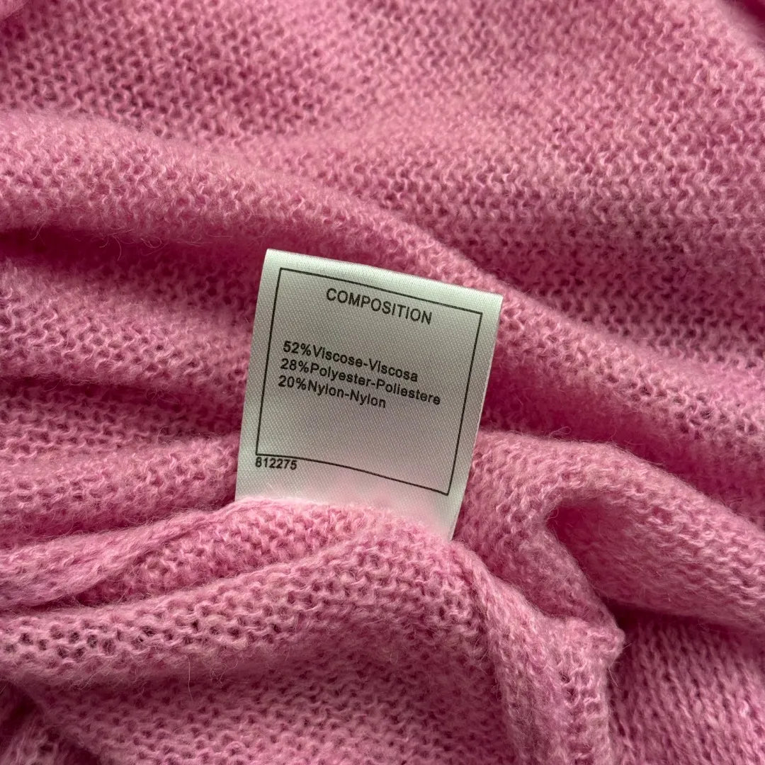 906 2025 Runway Summer Brand Same Style Sweater V Neck Cardigan Pink Fashion Womens Clothes High Quality Womens 20255854