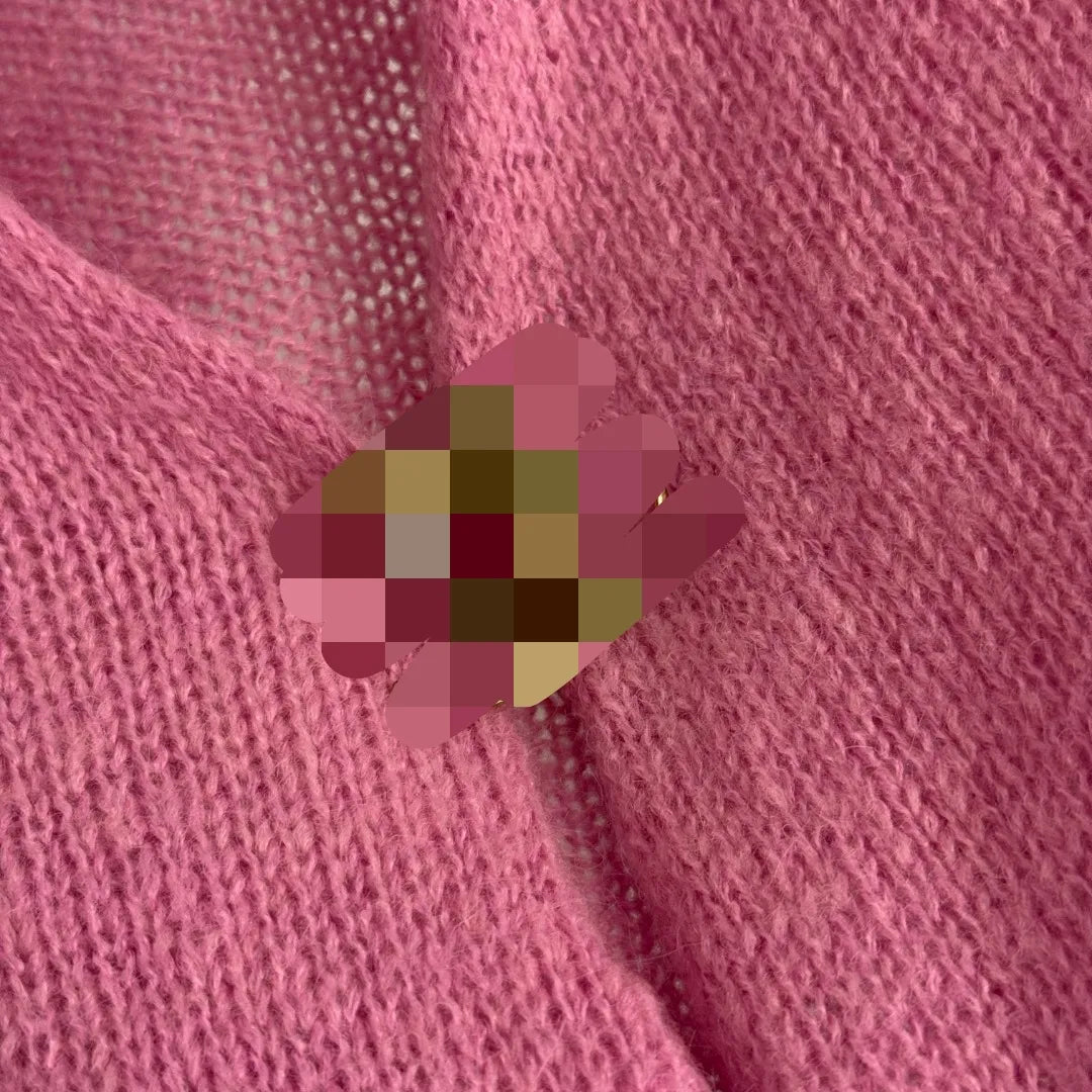 906 2025 Runway Summer Brand Same Style Sweater V Neck Cardigan Pink Fashion Womens Clothes High Quality Womens 20255854