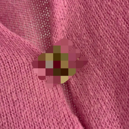 906 2025 Runway Summer Brand Same Style Sweater V Neck Cardigan Pink Fashion Womens Clothes High Quality Womens 20255854