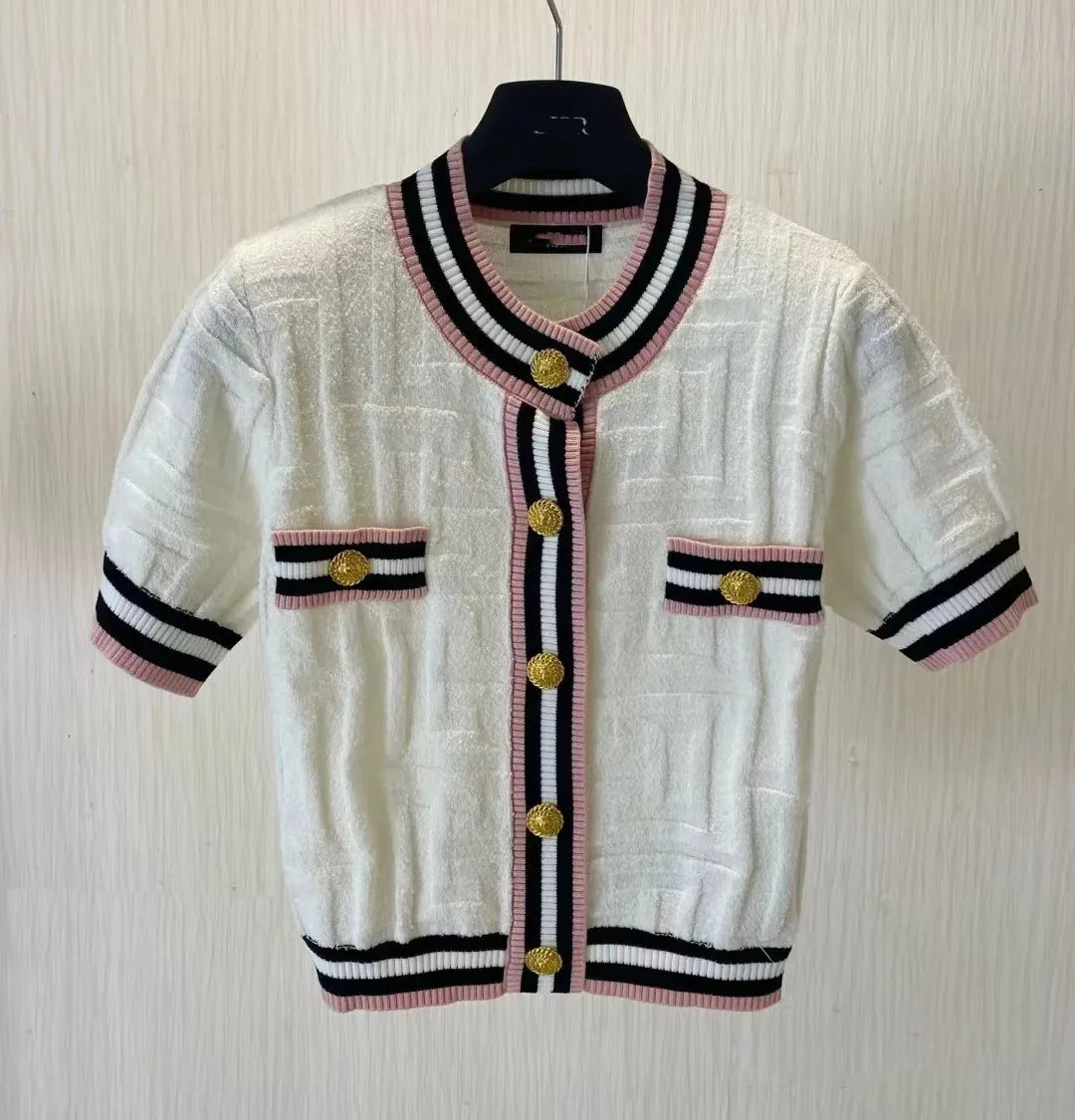 609 2024 Women'S Two Pieces Sets Dress Crew Neck Flora Print Short Skirt Empire Short Sleeve Womens Clothes Jiashun