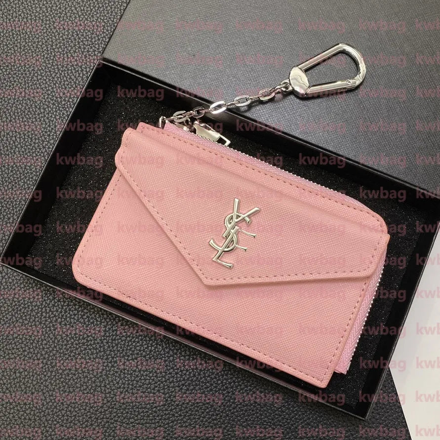 Fashion Flowers Designer Zipper Wallets Luxurys Men Women Leather Bags High Quality Classic Letters Coin Purse Original Box Plaid Card Holder Holders