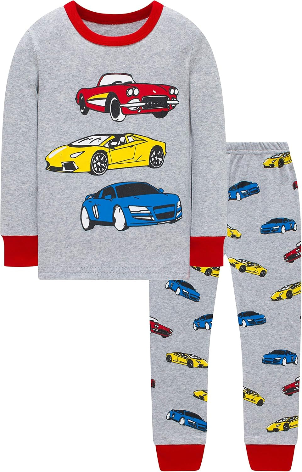 Pajamas Boys Race Car Pjs Christmas Kids Cotton Pyjamas Girls Cool School Sleepwear Size 7
