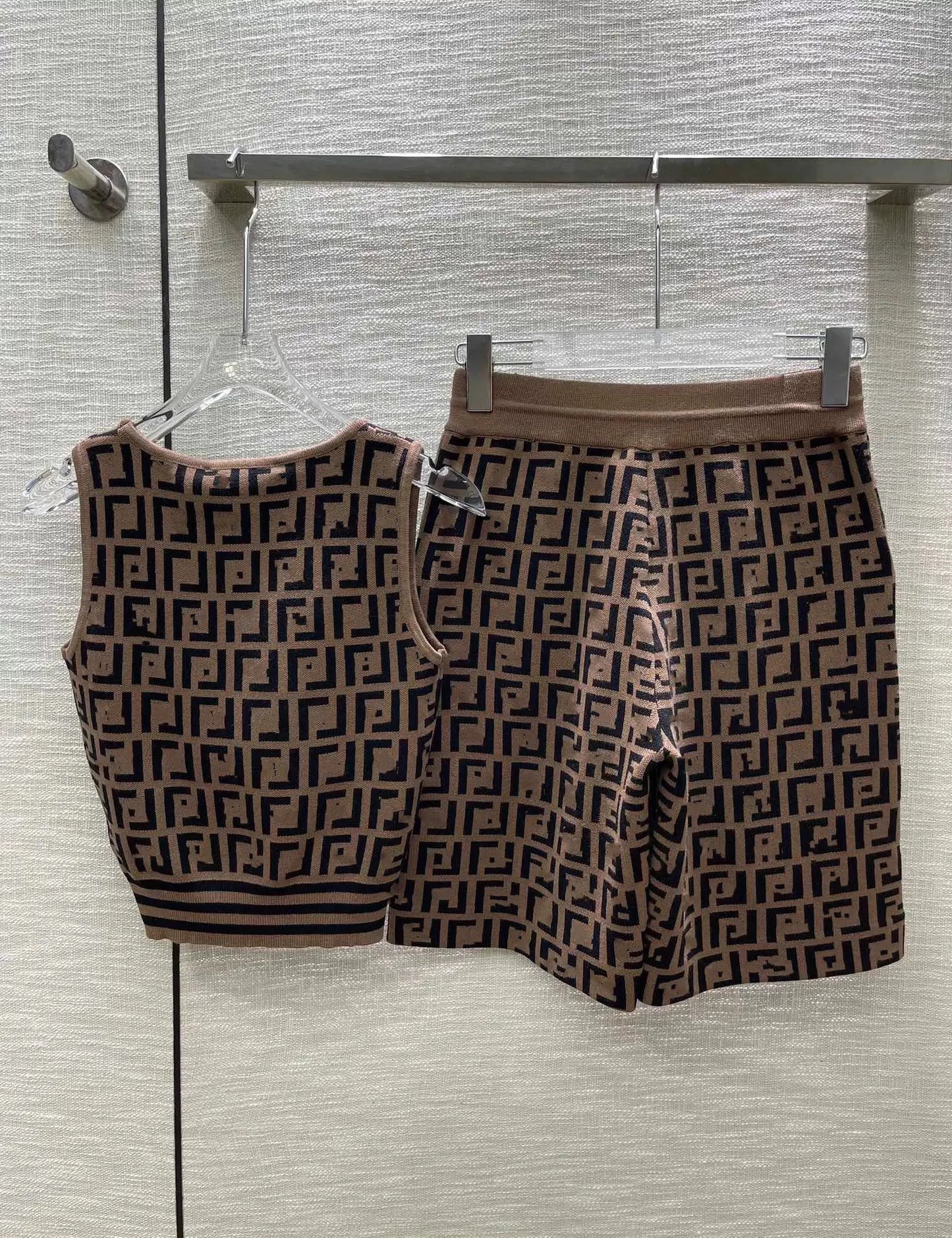 602 2024 Women'S Two Pieces Sets Dress Crew Neck Flora Print Short Skirt Empire Sleeveless Womens Clothes Jiashun