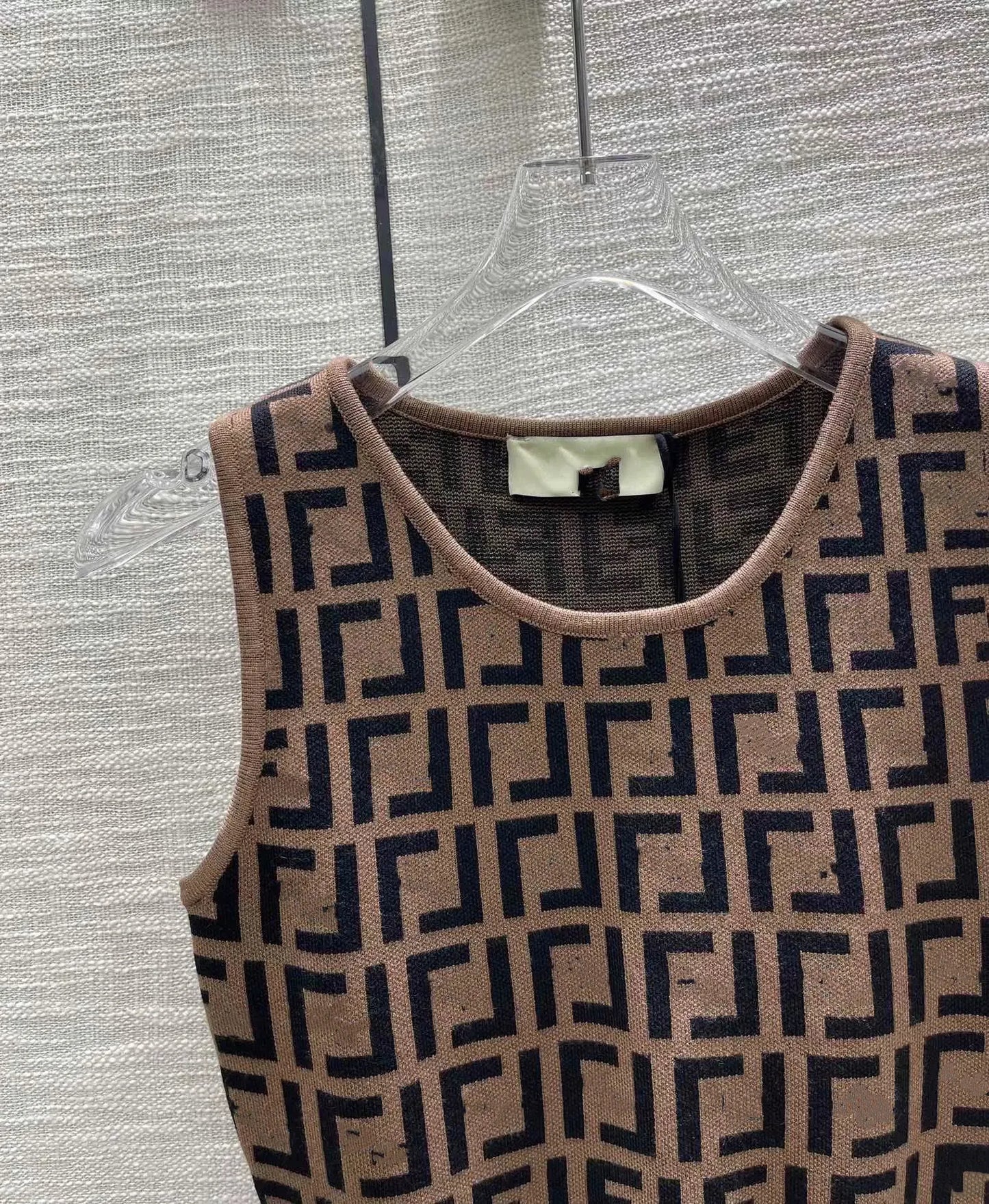 602 2024 Women'S Two Pieces Sets Dress Crew Neck Flora Print Short Skirt Empire Sleeveless Womens Clothes Jiashun