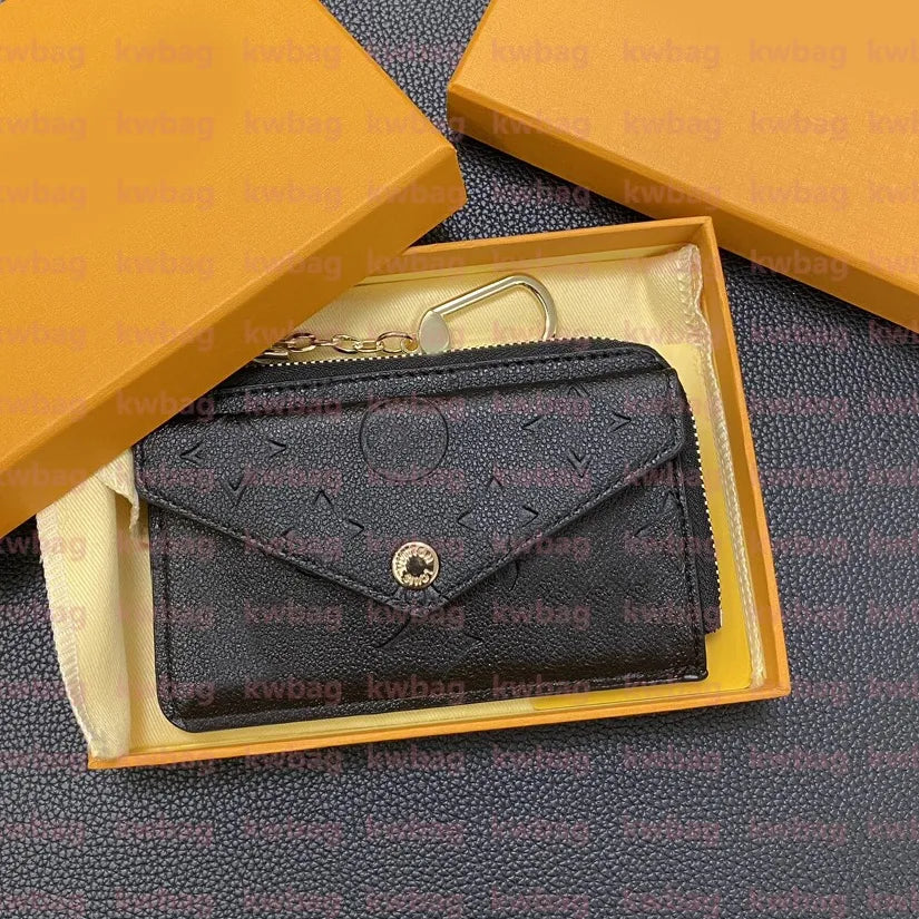 Fashion Flowers Designer Zipper Wallets Luxurys Men Women Leather Bags High Quality Classic Letters Coin Purse Original Box Plaid Card Holder Holders