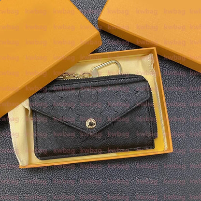 Fashion Flowers Designer Zipper Wallets Luxurys Men Women Leather Bags High Quality Classic Letters Coin Purse Original Box Plaid Card Holder Holders