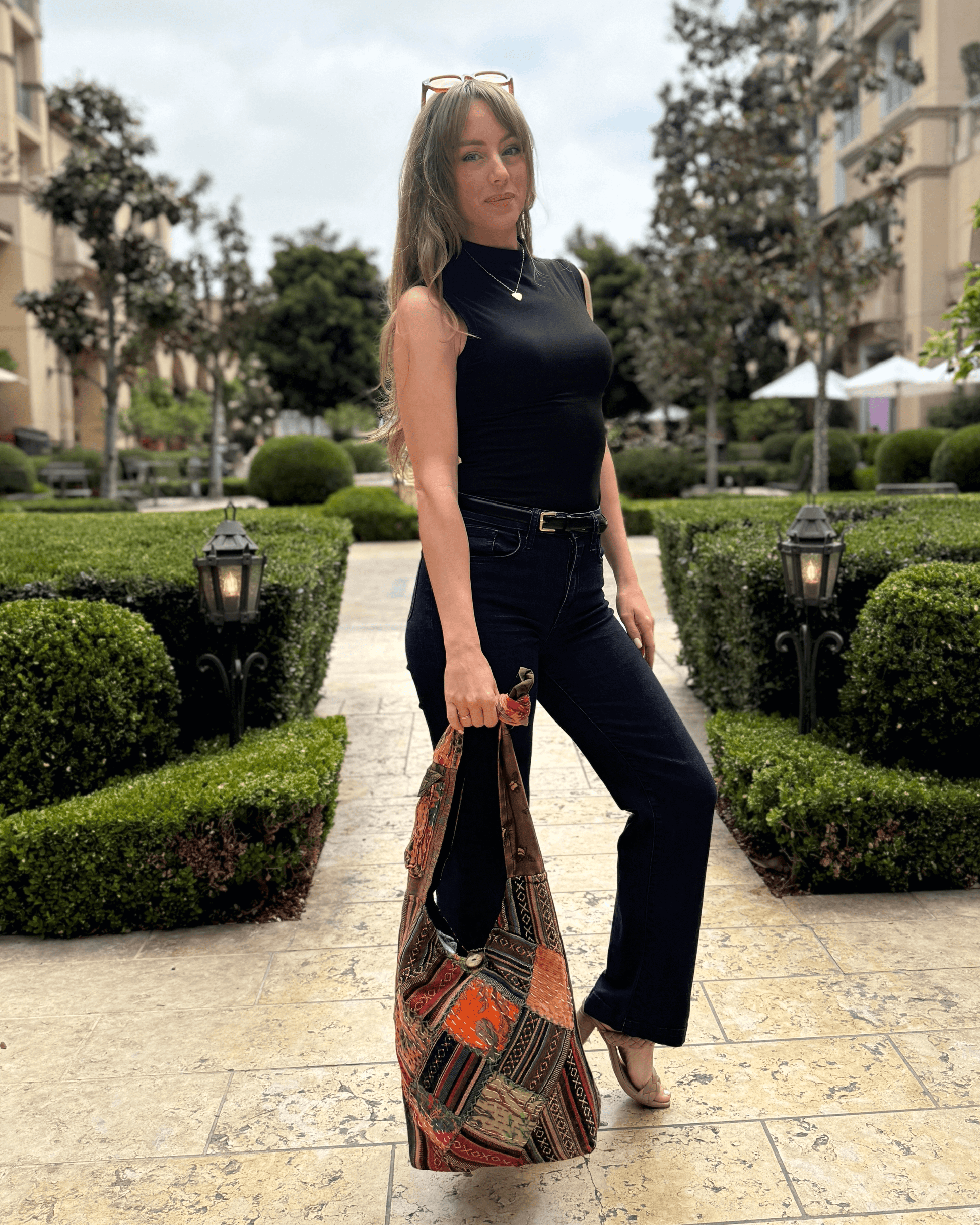 Kathmandu Collection Quilted Patchwork Hobo Bag