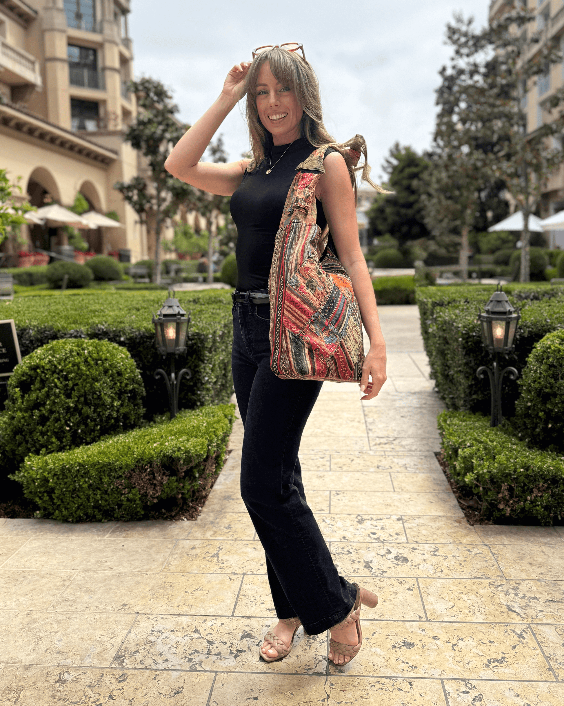 Kathmandu Collection Quilted Patchwork Hobo Bag