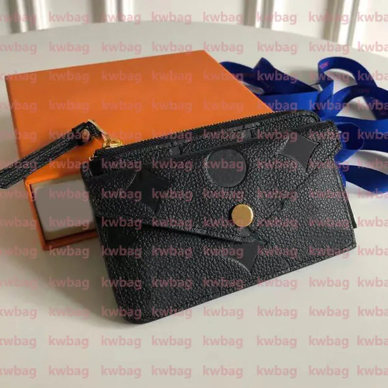 Fashion Flowers Designer Zipper Wallets Luxurys Men Women Leather Bags High Quality Classic Letters Coin Purse Original Box Plaid Card Holder Holders